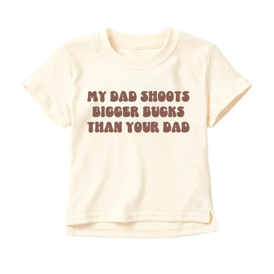 Baby Girls Short Sleeve My Dad Shoots T-shirts Top Preorder