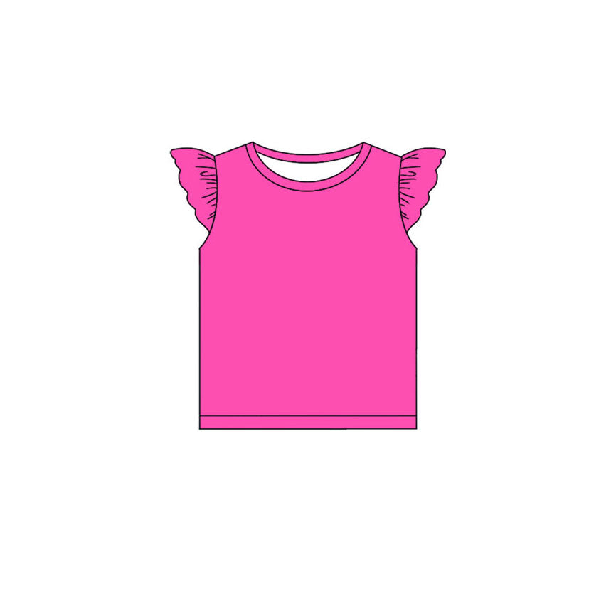 Baby Girls Pink Flutter Sleeve T-shirts Top Preorder