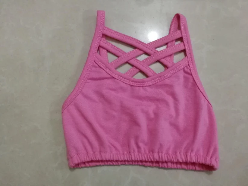 Baby Girls Hot Pink Strap Yoga Vests Top Preorder