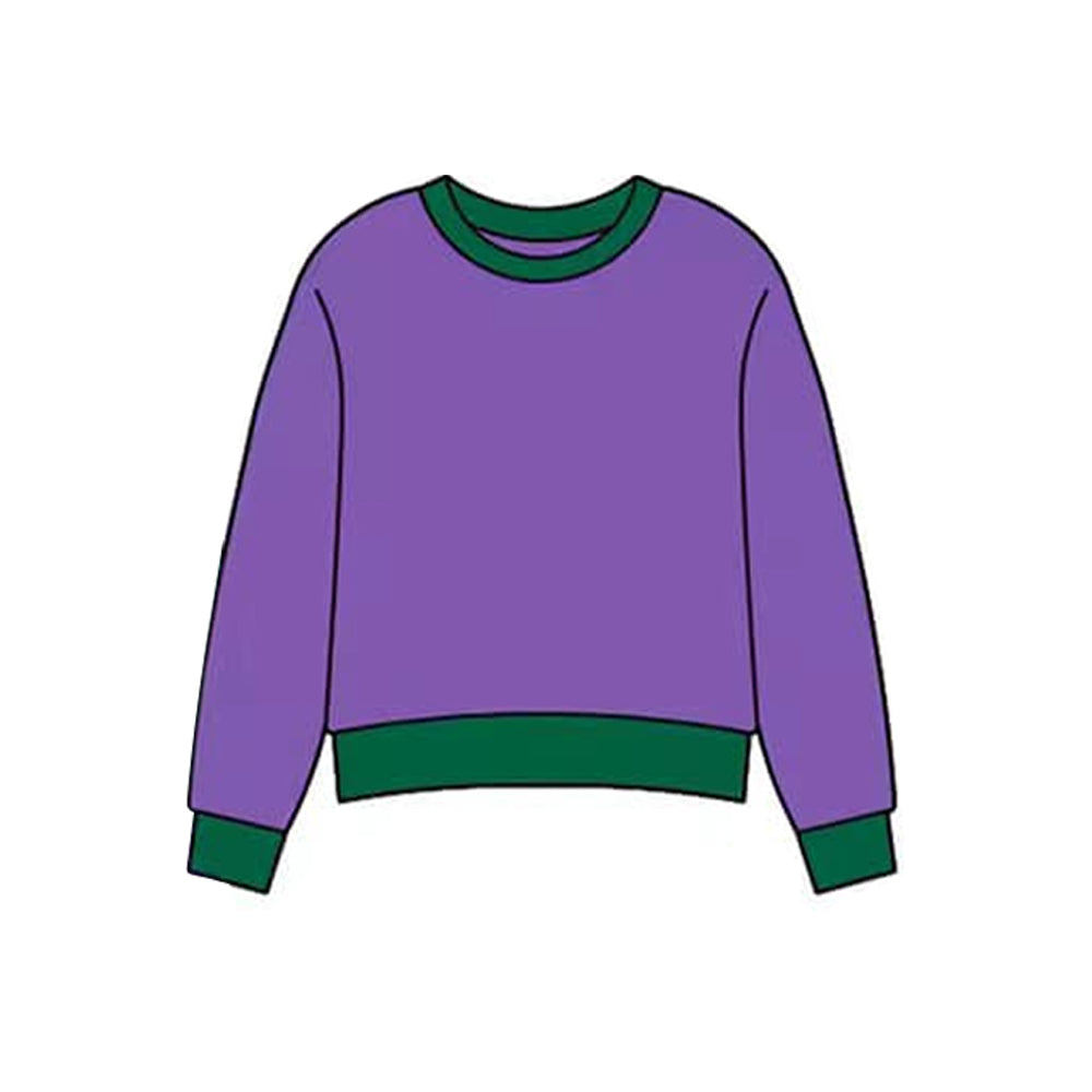 Baby Girls Mardigras Purple Green Yoga T-shirts Top Preorder