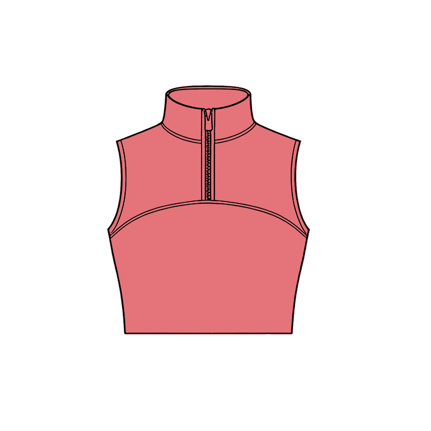 Baby Girls Peach Sleeveless Zipper Yoga Vests Top Preorder