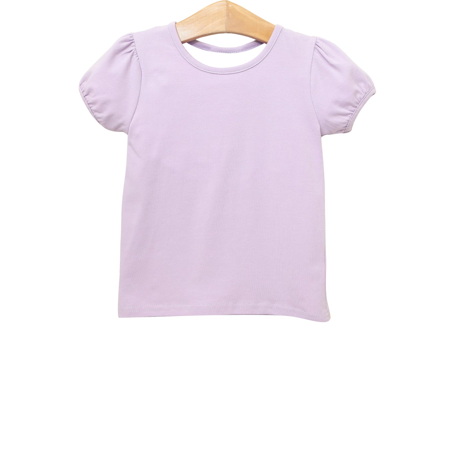 Baby Girls Lavender Short Ruffle Sleeve Yoga T-shirts Top Preorder