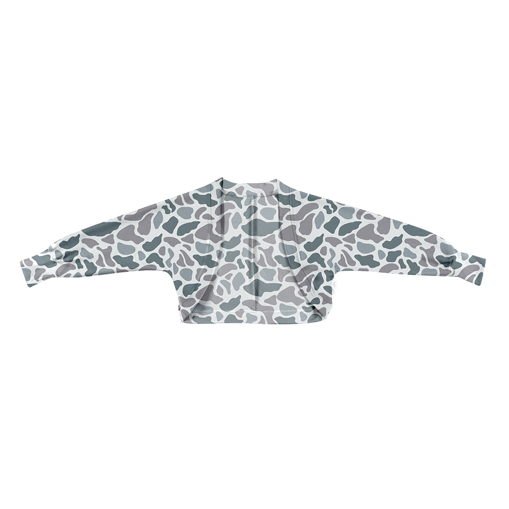 Baby Girls Southern Light Grey Camo Cardigan Shirts Top Preorder