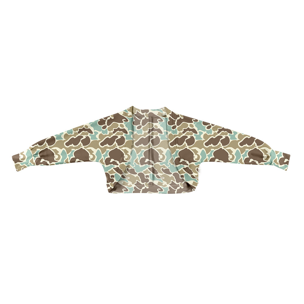 Baby Girls Southern Khaki Camo Cardigan Shirts Top Preorder