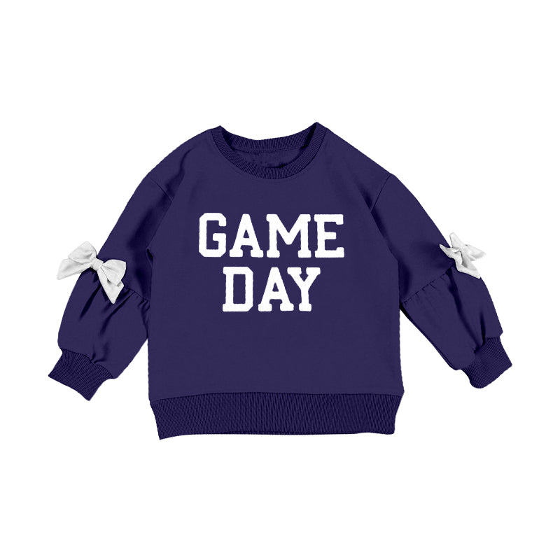 Baby Girls Purple Long Sleeve Game Day Team T-shirts Top Preorder