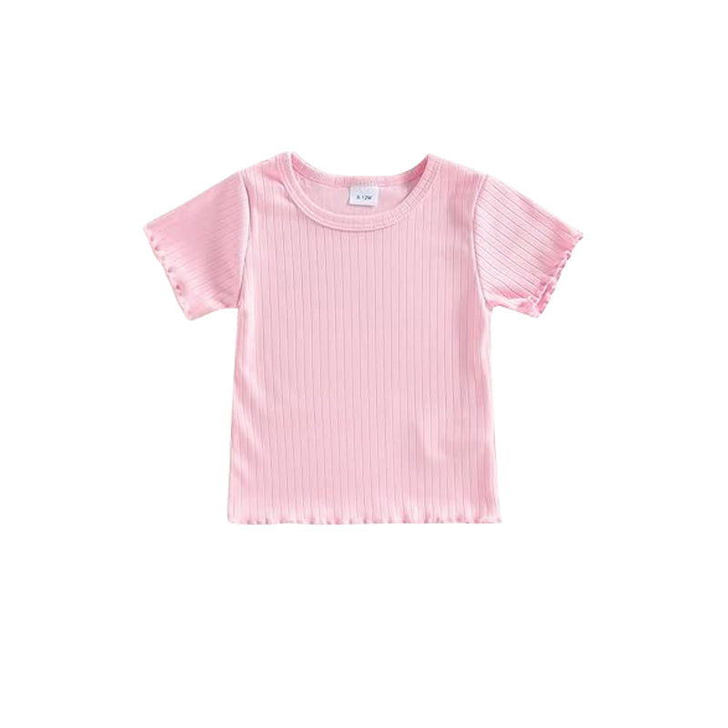 Baby Girls Pink Short Sleeve T-shirts Top Preorder
