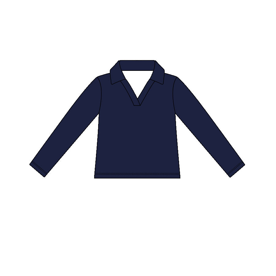 Baby Girls Navy Long Sleeve Yoga Active T-shirts Top Preorder