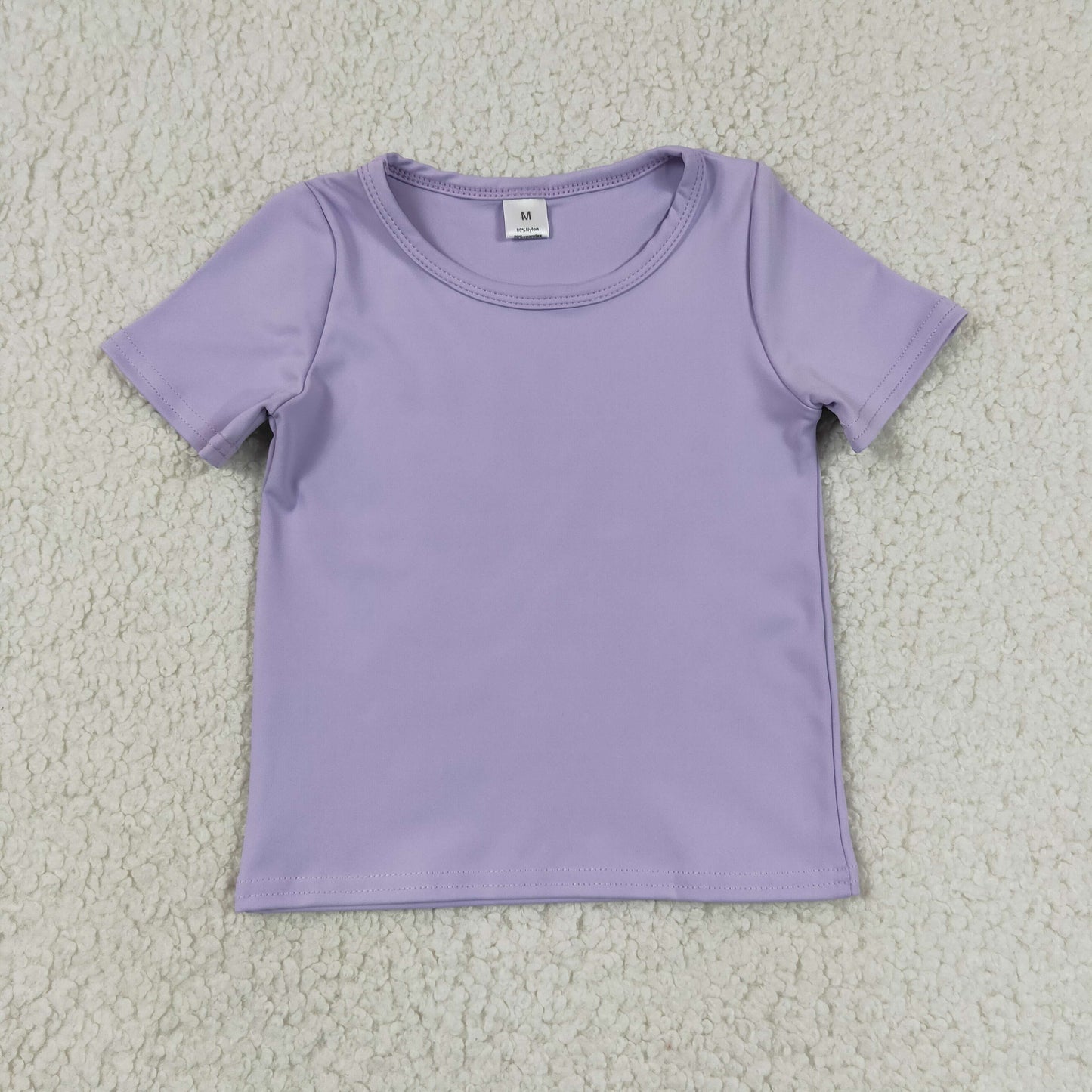 Baby Girls Lavender Short Sleeve Yoga Active T-shirts Top