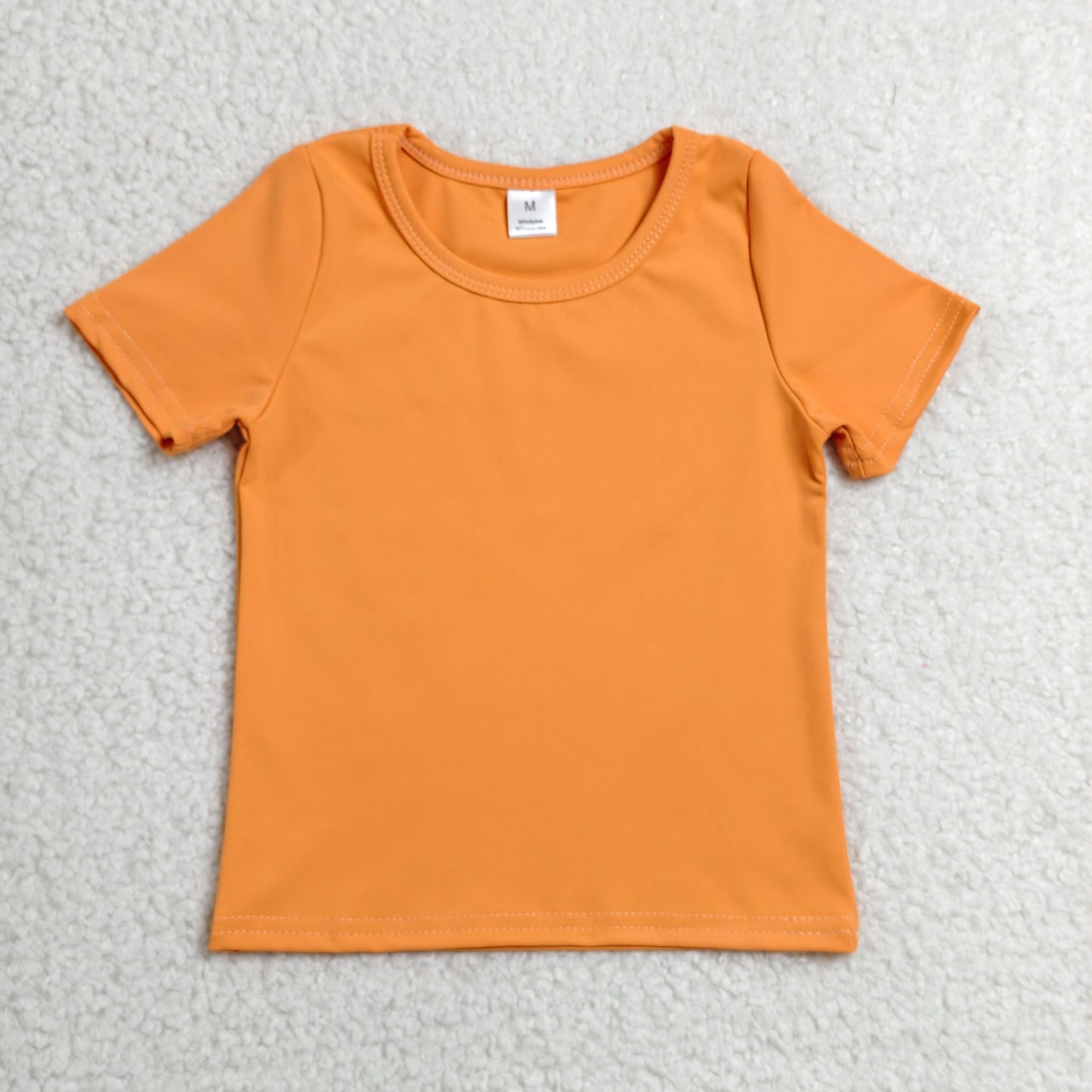Baby Girls Orange Short Sleeve Yoga Active T-shirts Top