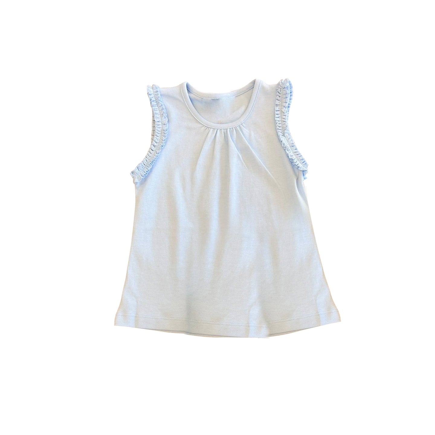 Baby Girls Sleeveless White Cotton Tunic T-shirts Top Preorder