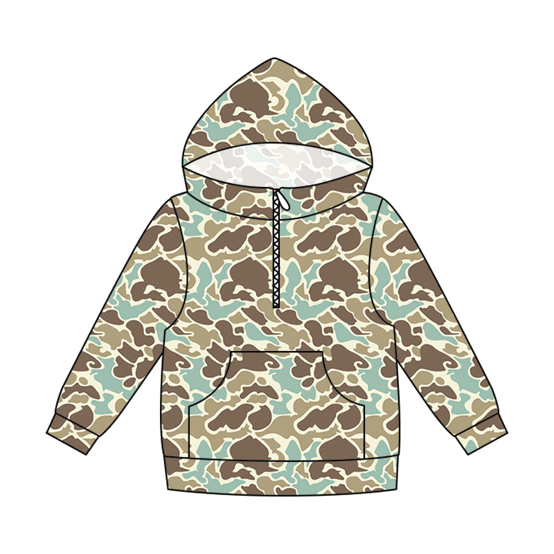 Adult Men Southern Camo Zip Pocket Hoodies Top Preorder