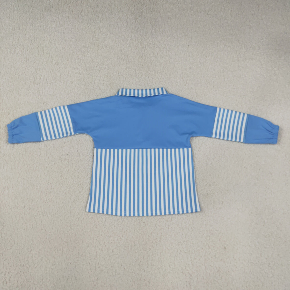 Baby Girls Blue Stripe Yoga Active Zip Pullovers Tops