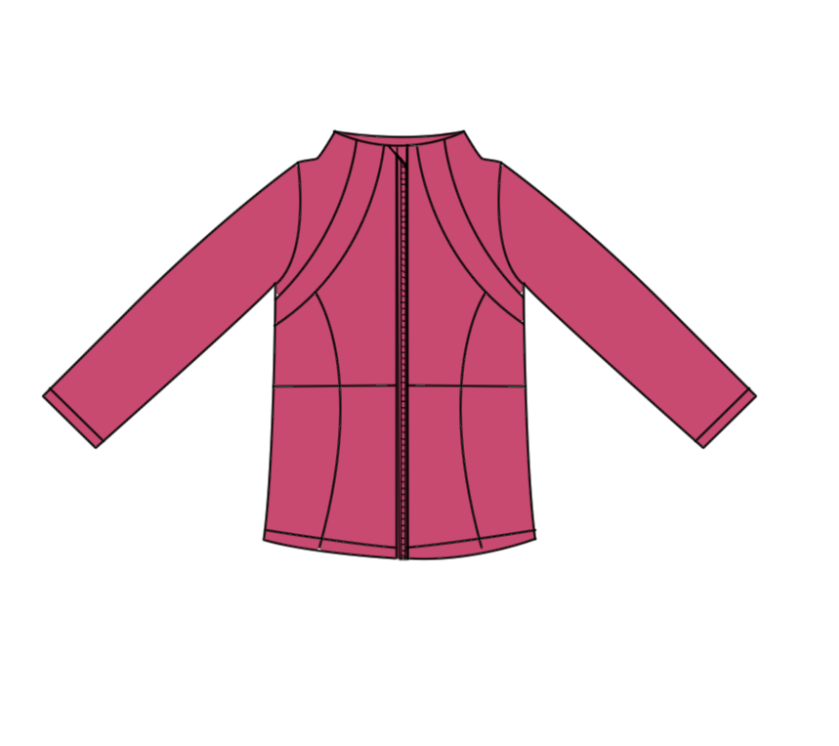 Preorder moq 5 Baby Girls Hot Pink Yoga Active Zip Jackets Tops
