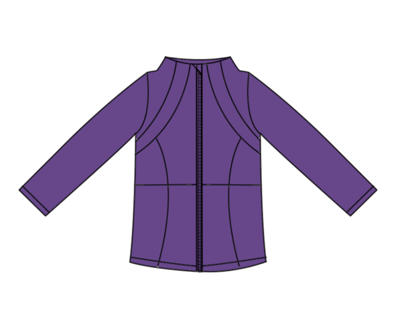 Preorder moq 5 Baby Girls Purple Yoga Active Zip Jackets Tops