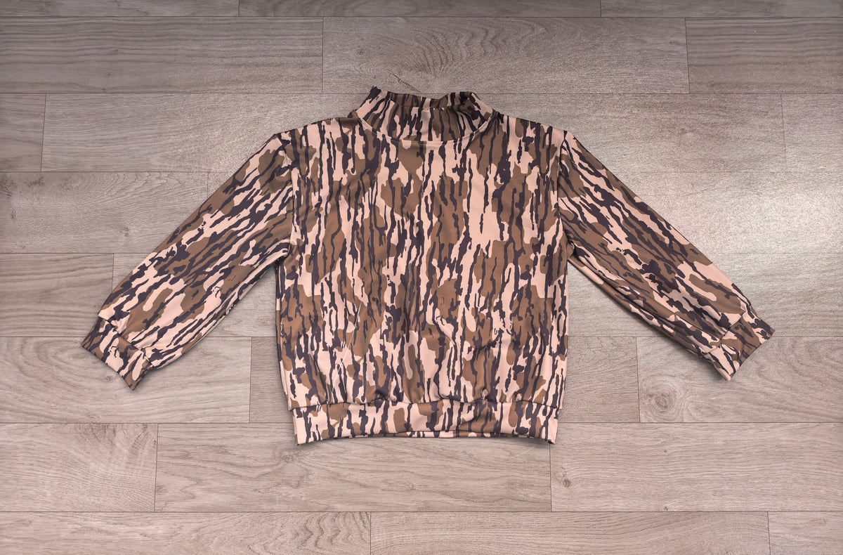 Baby Girls Wood Camo Yoga Active Long Sleeve T-shirts Top Preorder