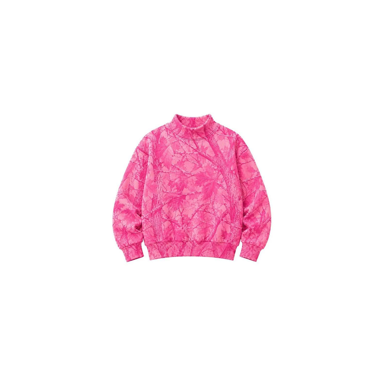 Preorder moq 5 Baby Girls Pink Leaves Camo Long Sleeve T-shirts Top