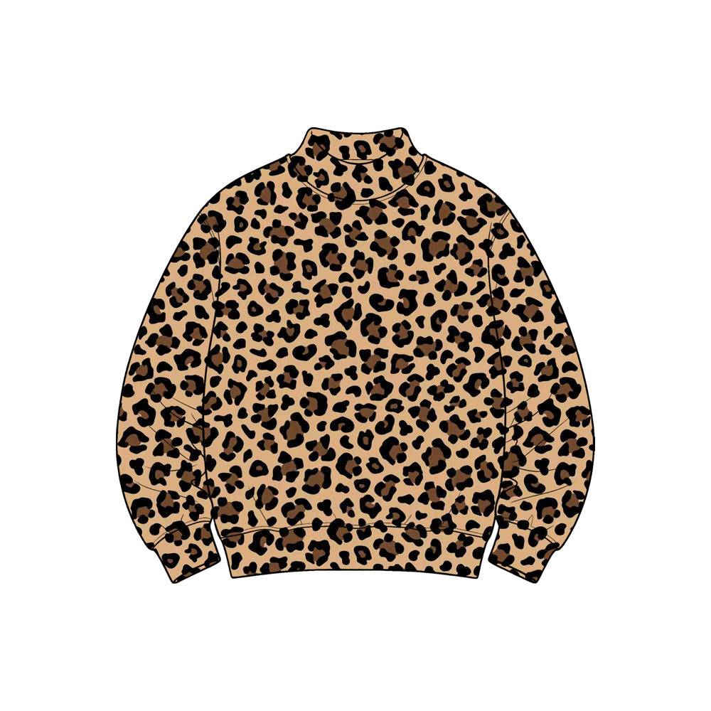 Preorder moq 5 Adult Women Long Sleeve Brown Leopard Yoga Active T-shirts Top