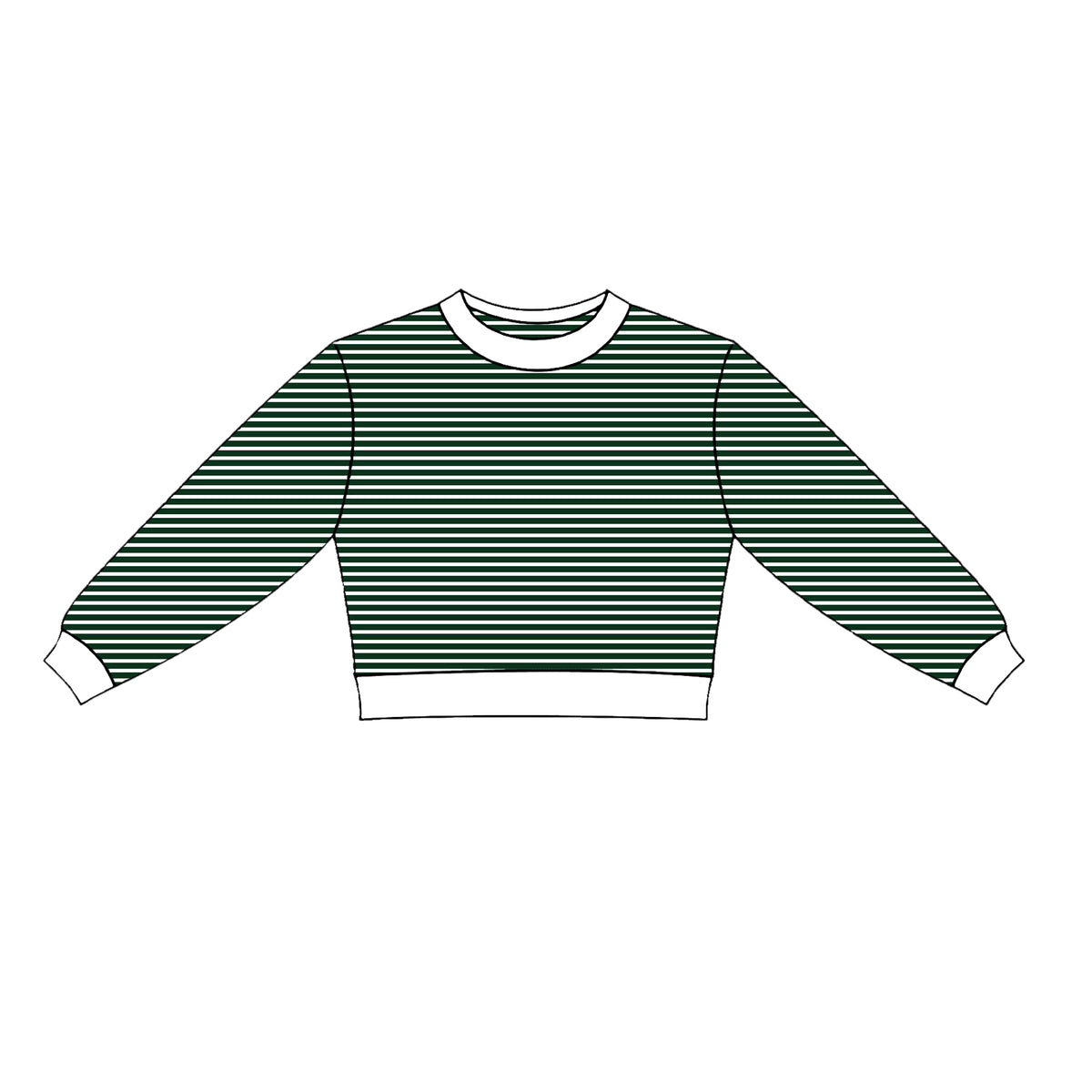 Baby Girls Green Stripe Long Sleeve Yoga Active T-shirts Top Preorder