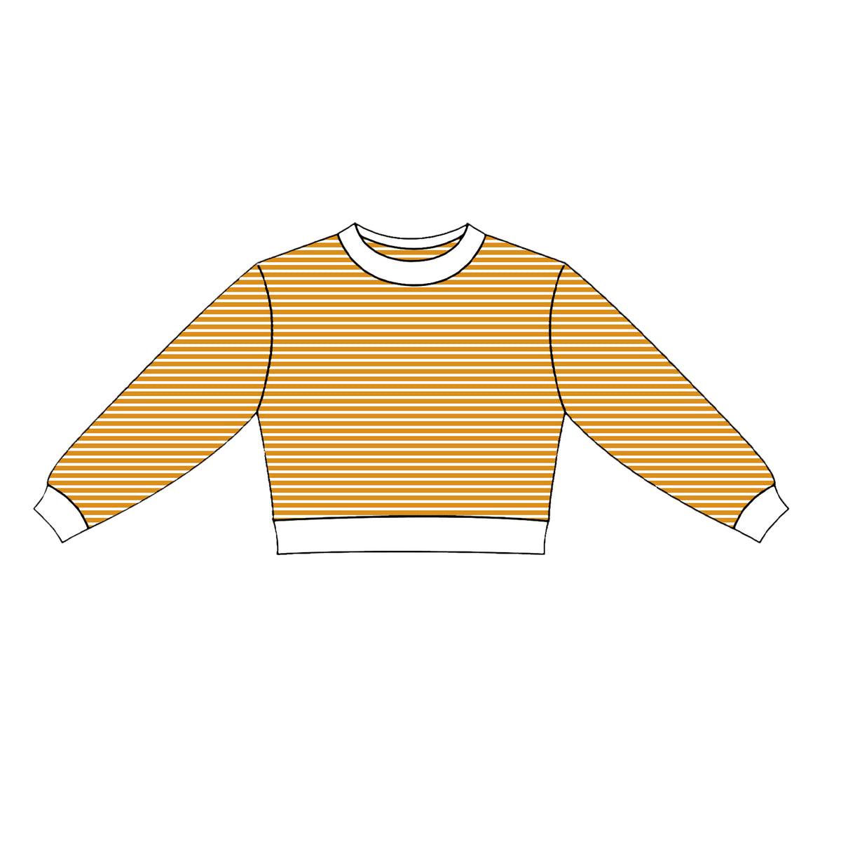 Baby Girls Orange Stripe Long Sleeve Yoga Active T-shirts Top Preorder