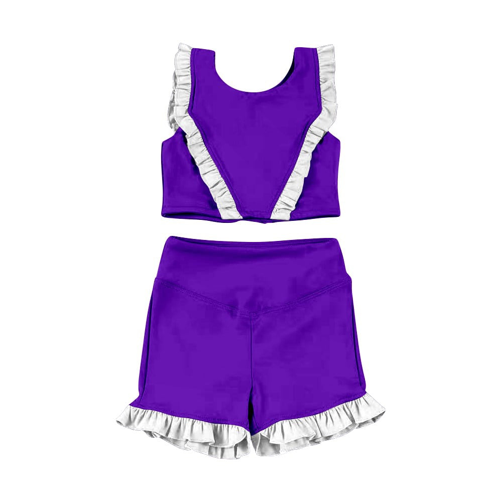 Baby Girls purple Shirt Top Shorts Clothes Sets preorder (moq 5)