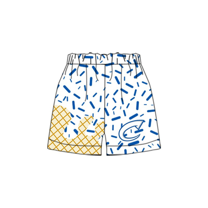 Preorder moq 5 Baby Boys blue C Sprinkles Team drips Shorts Bottoms