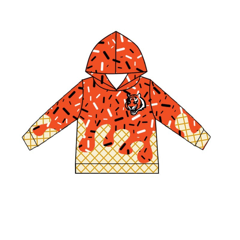 Preorder (moq 5)Baby Boys Team tiger Hooded Pullovers Tops