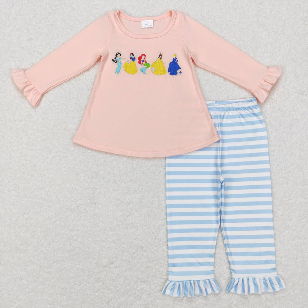 Baby Girls Pink Princess Tunic Ruffle Pants Boutique Outfits Clothes Sets