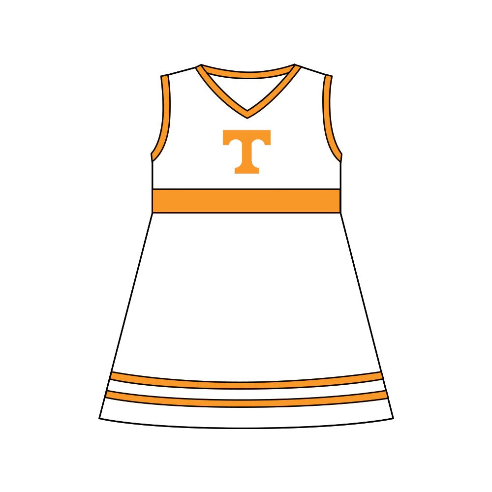 Preorder (moq 5)Baby Girls Team Tenness Knee Length Dresses