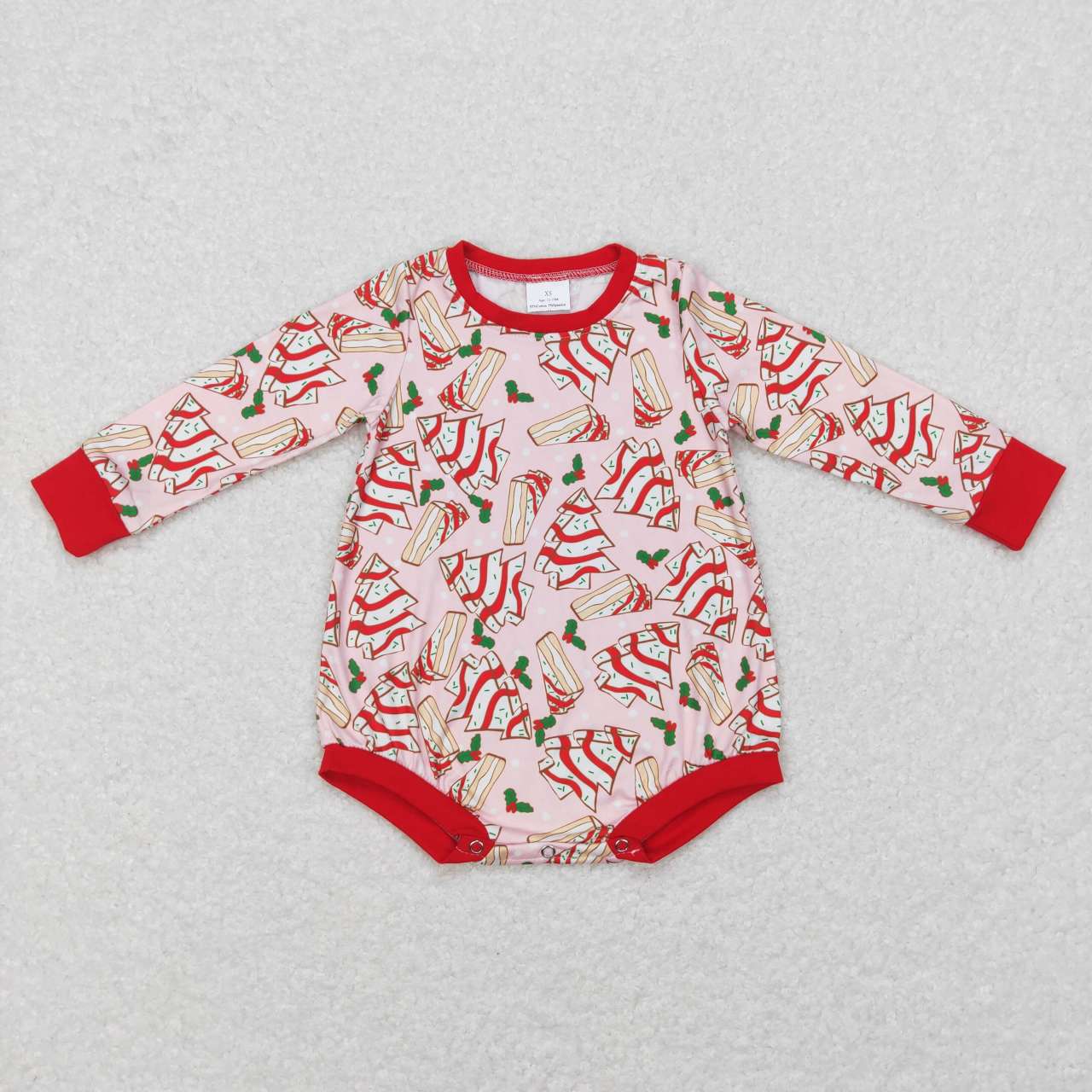 USA Shop Baby Girls Christmas Tree Cake Pink Red Rompers