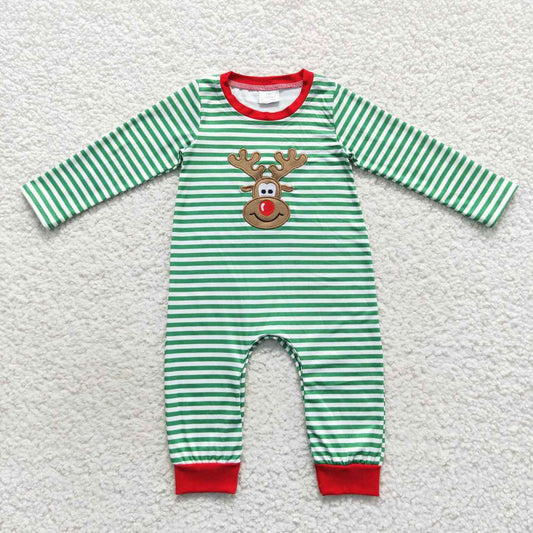 Sibling Baby Boys Christmas Tree Soldier Deer Santa Long Sleeve Rompers