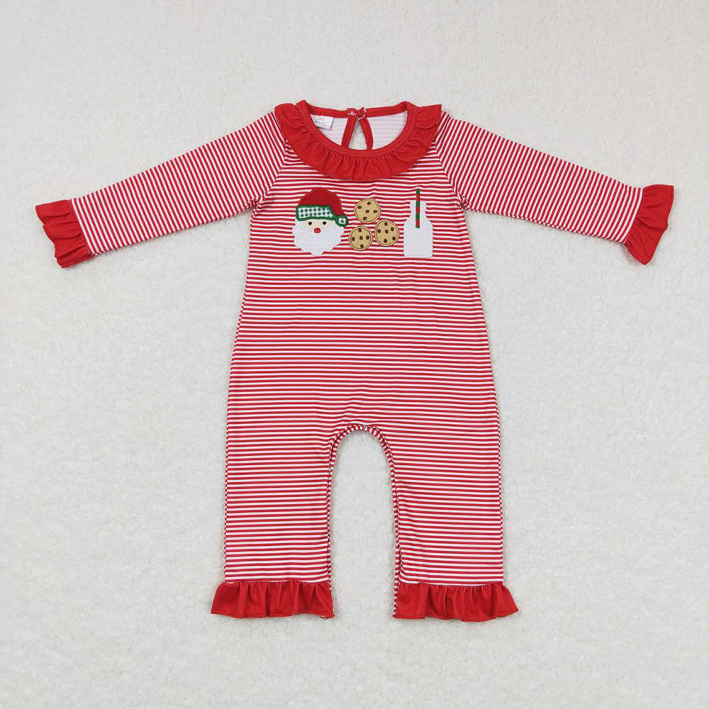 USA Shop Baby Infant Girls Christmas Santa Cookie Long Sleeve Rompers