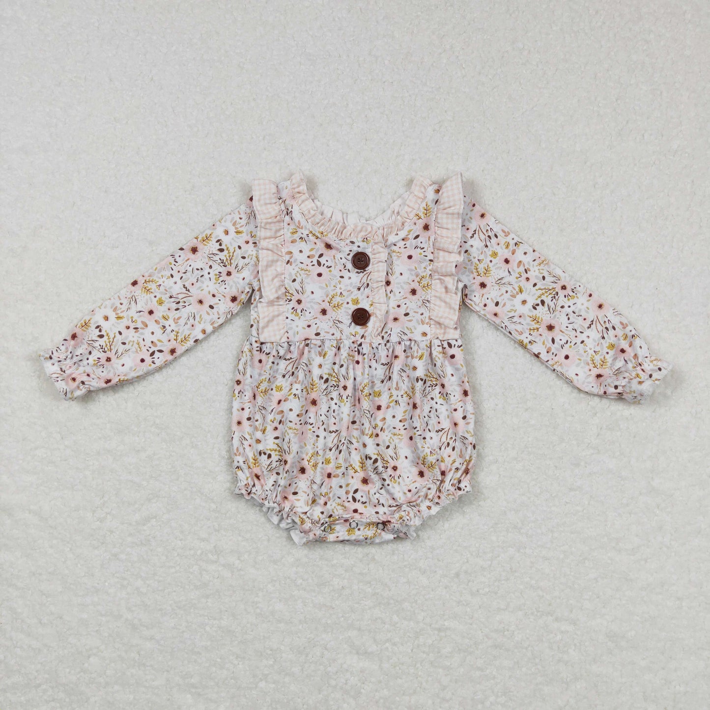 USA Shop Baby Infant Girls Infant Pink Small Flowers Long Sleeve Rompers