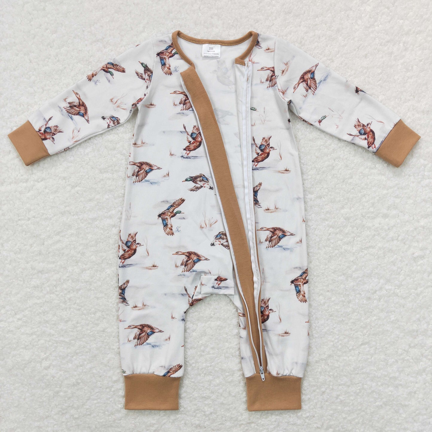 USA Shop Baby Infant Kids Duck Hunting Long Sleeve Zip Sleepers Rompers