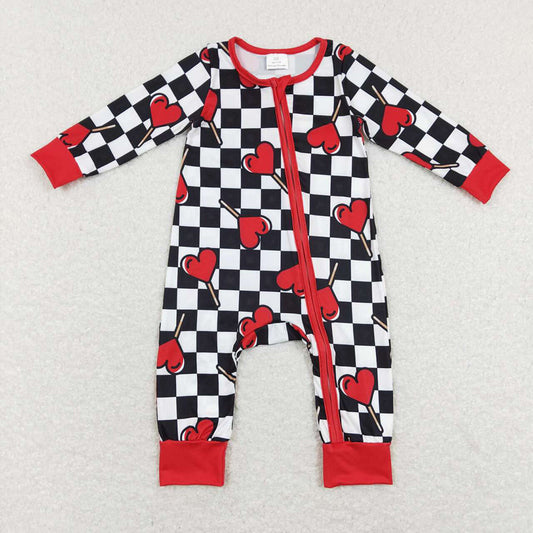 Sibling Baby Infant Toddler Valentines Girls Boys Zip Sleepers Rompers