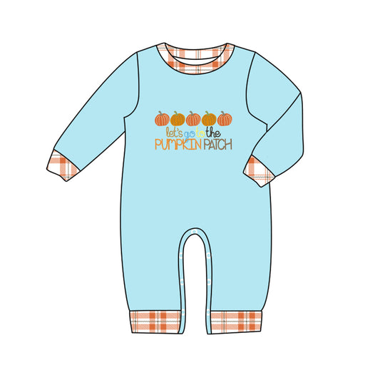 Baby Boys Long Sleeve Pumpkins Fall Rompers preorder