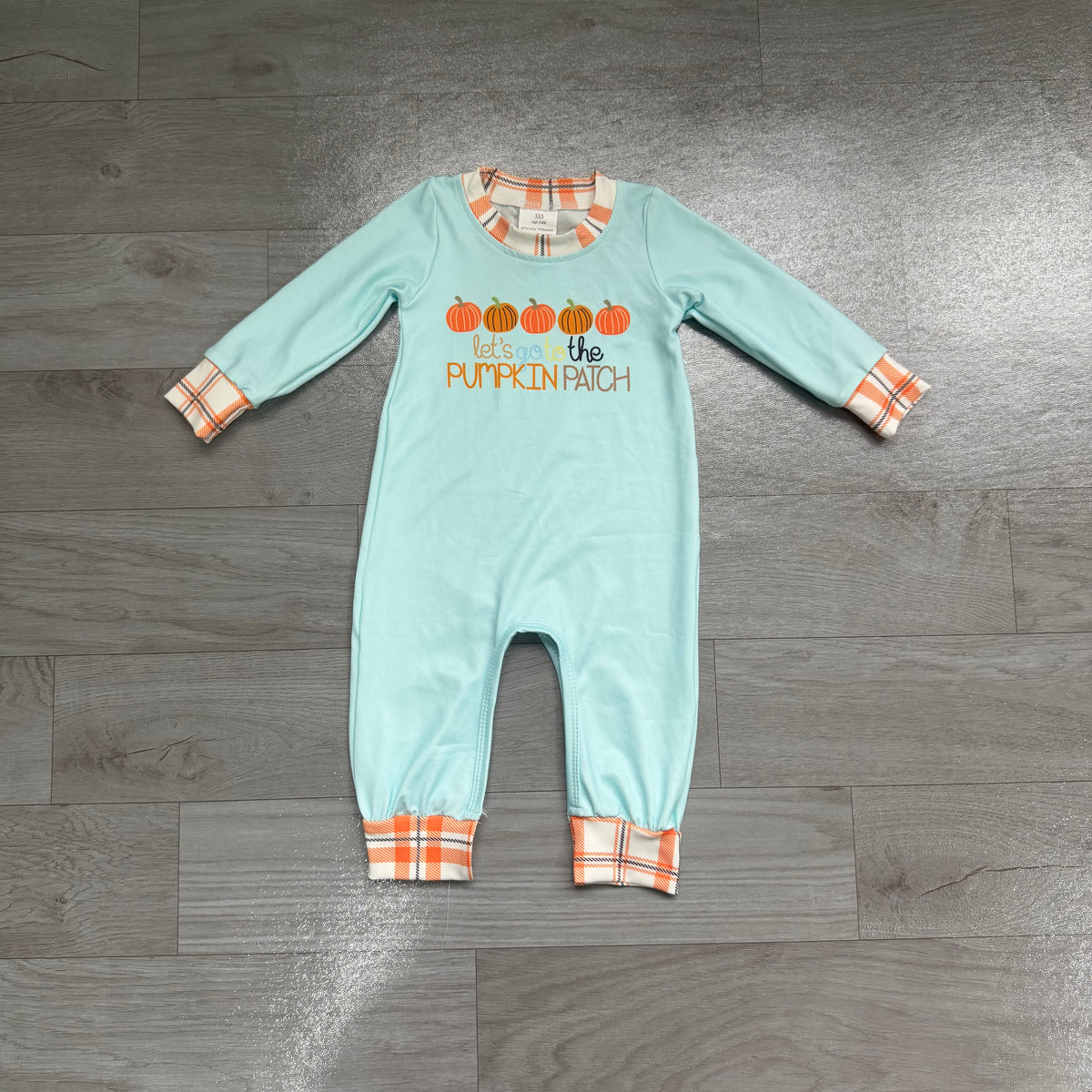 Baby Boys Long Sleeve Let's Go to The Pumpkin Patch Fall Pant Rompers