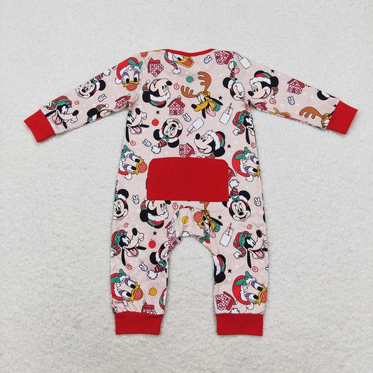 Baby Infant Boys Christmas Cartoon Deer Long Sleeve Rompers