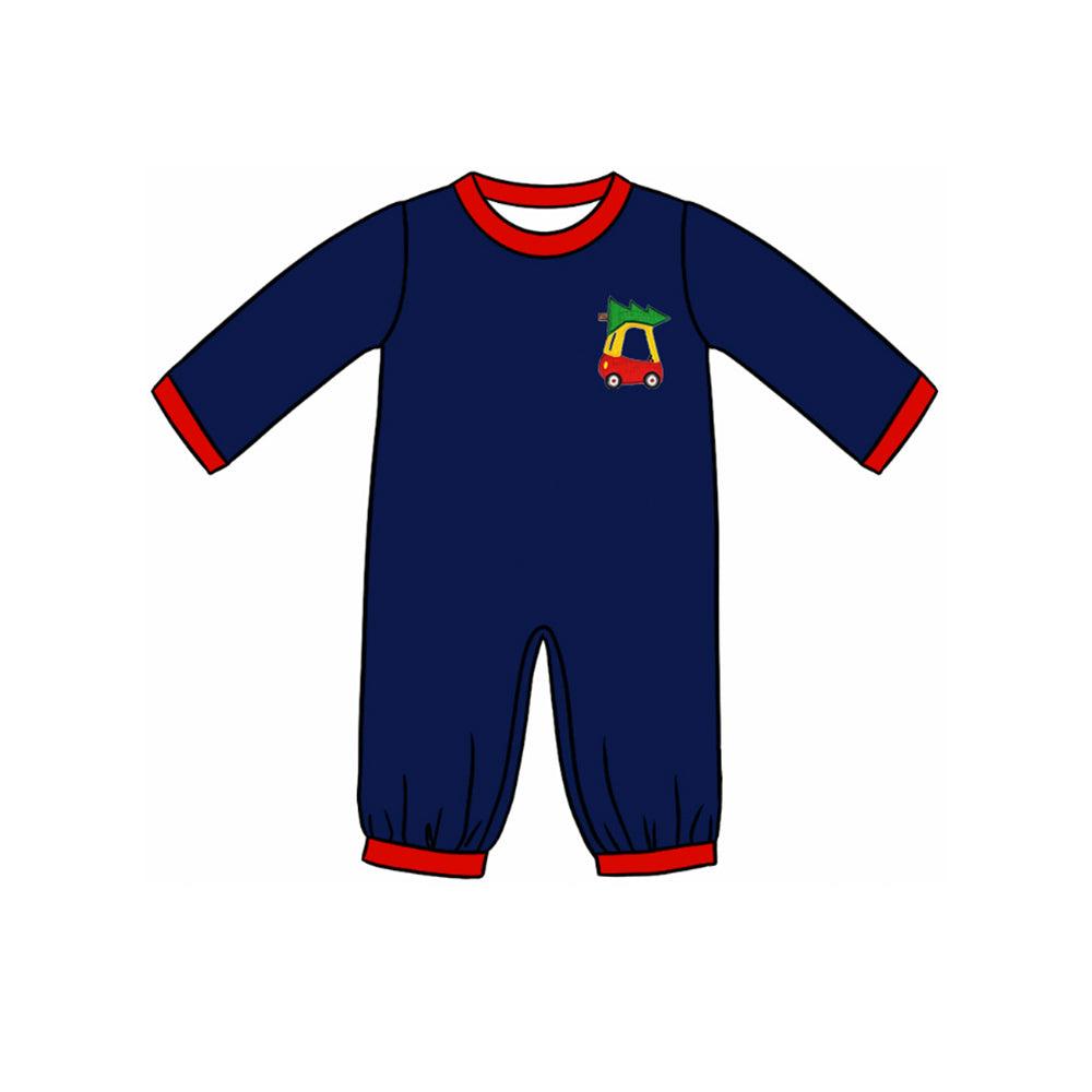 Baby Infant Boys Christmas Tree Cart Rompers preorder