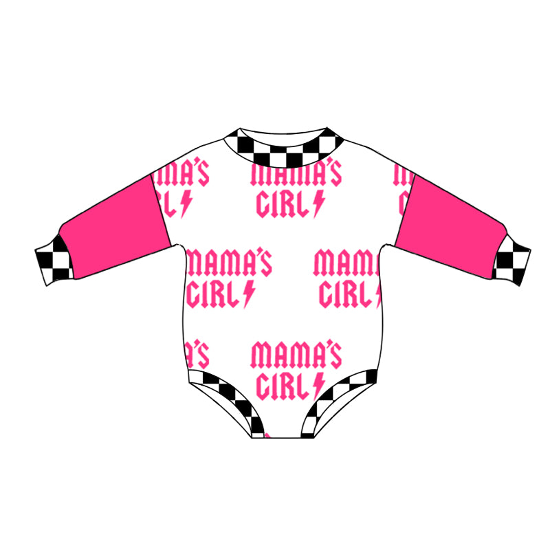 Baby Infant Girls Mama's Girl Long Sleeve Rompers preorder