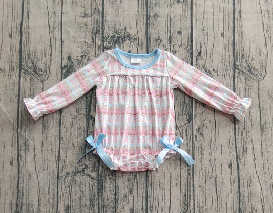 Baby Girls Christmas Soldiers Bows Ruffle Rompers