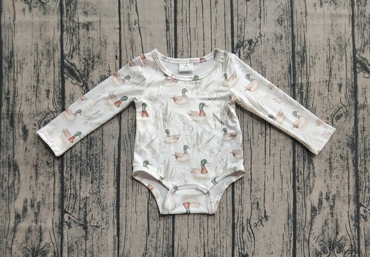 Baby Girls Long Sleeves Mallard Ducks Hunting Rompers