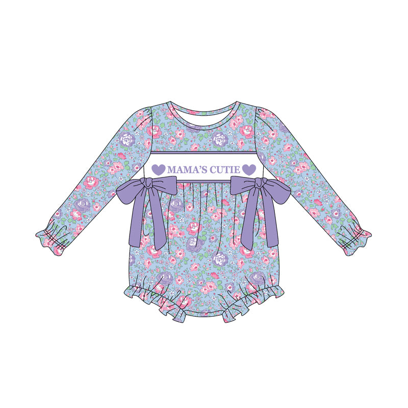 Baby Girls Mamas Cutie Flowers Bows Ruffle Rompers Preorder