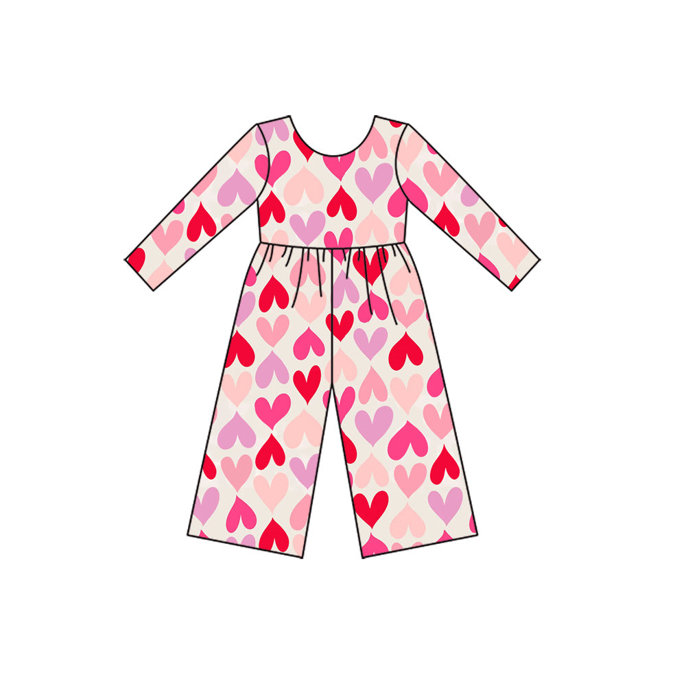 Baby Girls Colorful Bows Pants Valentine Jumpsuits Preorder