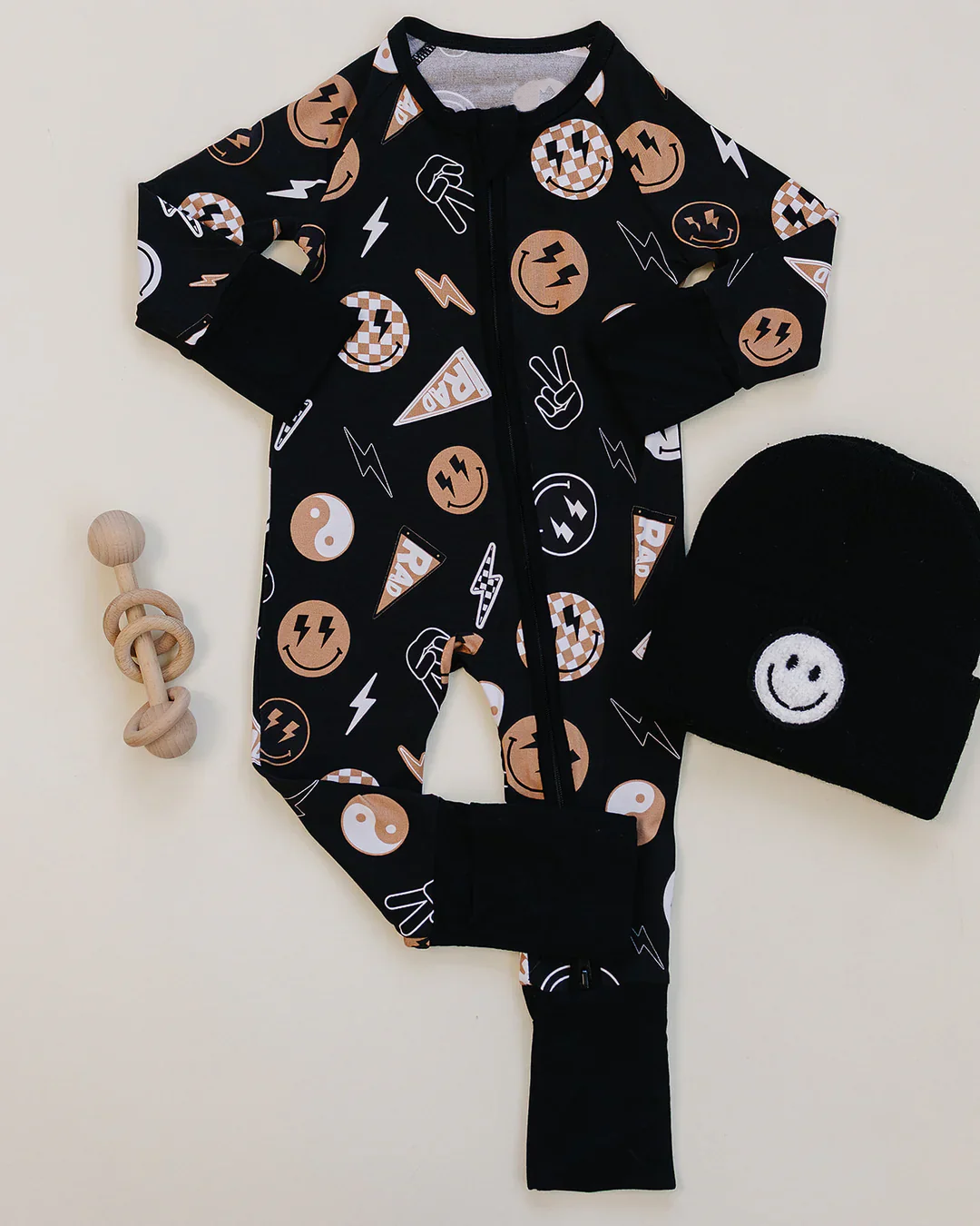 Baby Boys Smiles Lightnings Western Two Way Zip Convertible Rompers Preorder