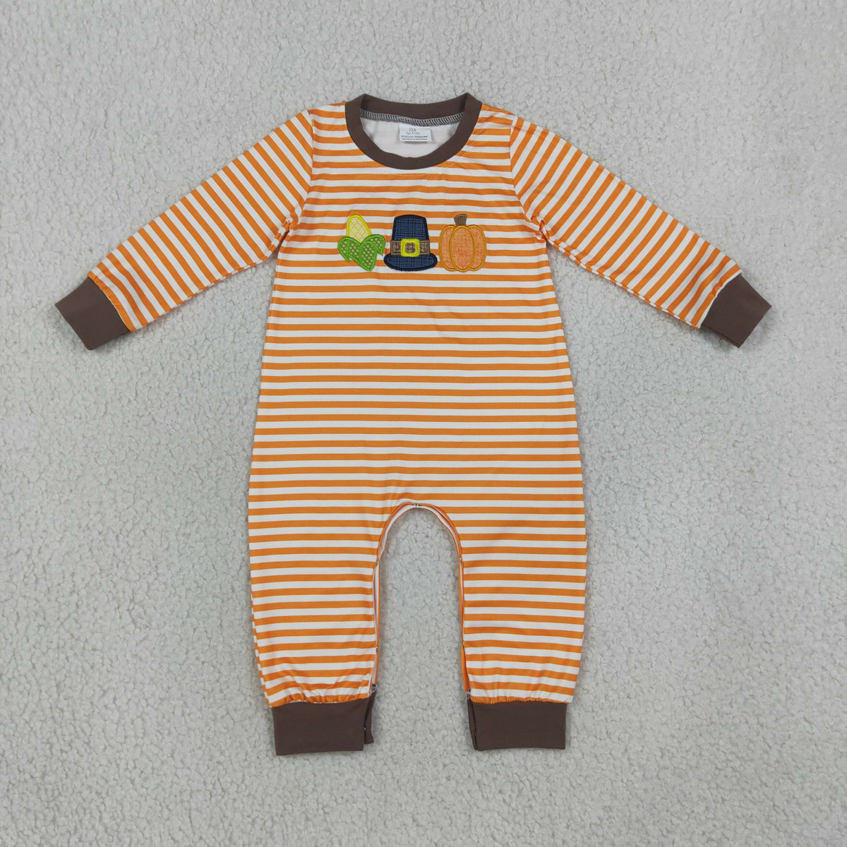Sibling Baby Boys Embroidery Pumpkins Trucks Stripe Top Pant Fall Clothes Sets Rompers