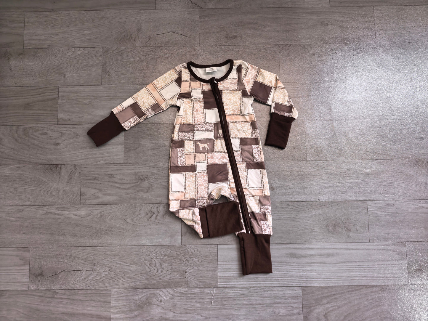 Baby Boys Ducks Dogs Deer Camo Hunting Two Way Zip Convertible Rompers