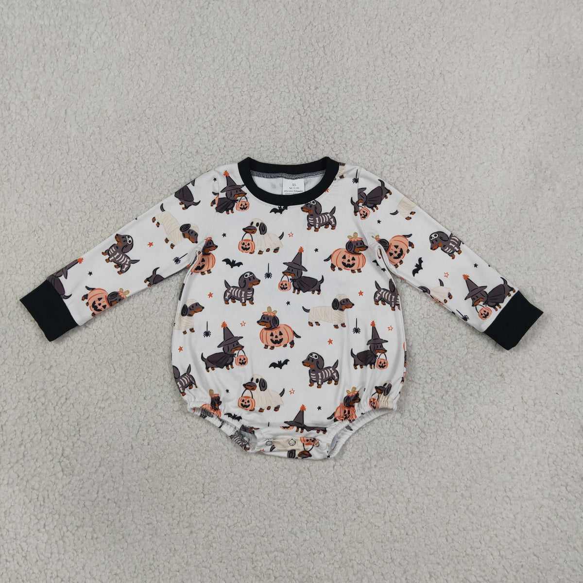 Sibling Baby Boys Ghosts Pumpkins Dogs Halloween Pullover Top Pajamas Set Rompers