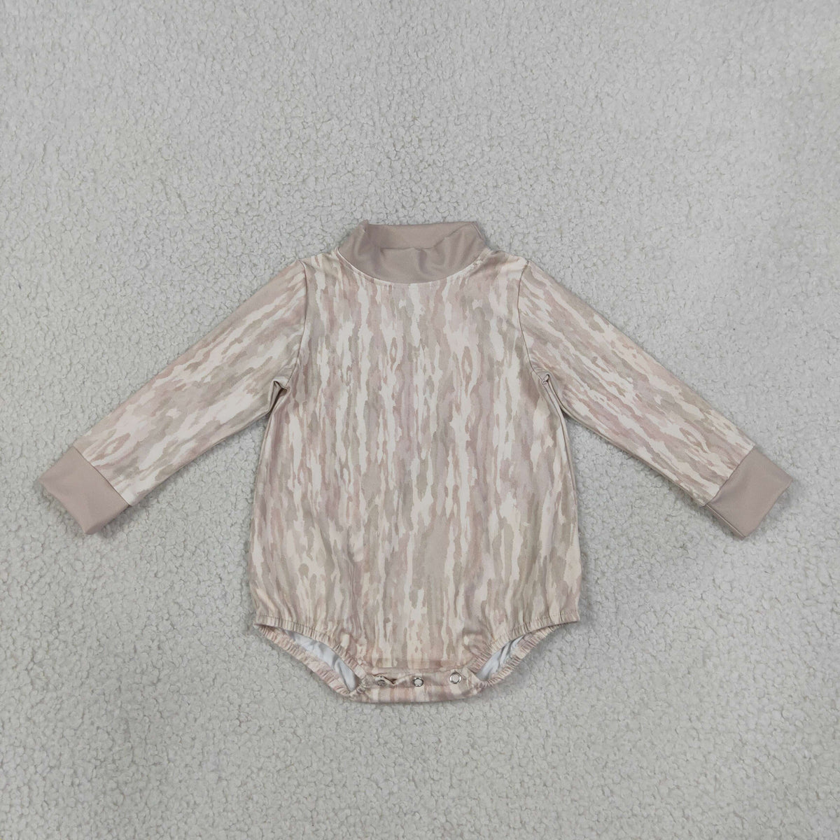 Baby Girls Long Sleeve Southern Pink Wood Camo Yoga Active Choker Rompers