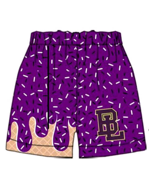 Preorder moq 5 Adult Men Purple BL Team Shorts Bottom