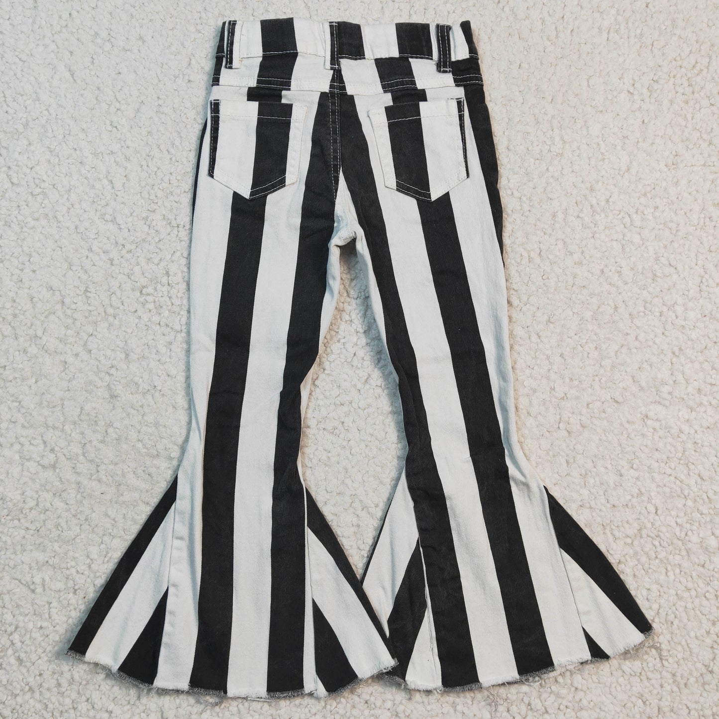 USA Shop Baby Girls Black White Stripe Denim Pants Jeans